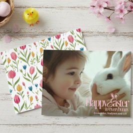 Frohe Ostern für jeden Pink Text Custom Oaster Feiertagskarte