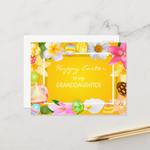 Frohe Ostern für meine Enkelin Postkarte