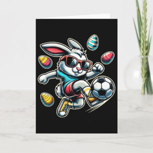 Frohe Ostern Fußballjungen Osterhase Lustiges Oste Karte
