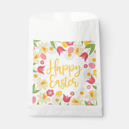 Frohe Ostern | Gelbe Rote Blumen  Geschenktütchen