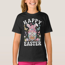 Frohe Ostern Gnom Mit Hasenohren Bunte Eier  T-Shirt