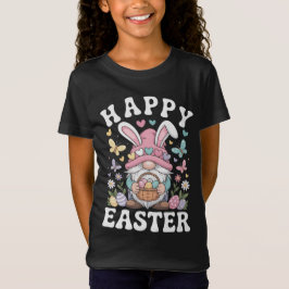 Frohe Ostern Gnom Mit Hasenohren Bunte Eier  T-Shirt