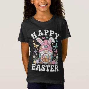 Frohe Ostern Gnom Mit Hasenohren Bunte Eier T-Shirt