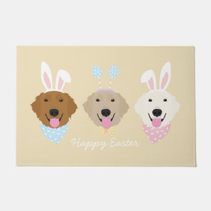 Frohe Ostern Golden Retriever Hunde Fußmatte