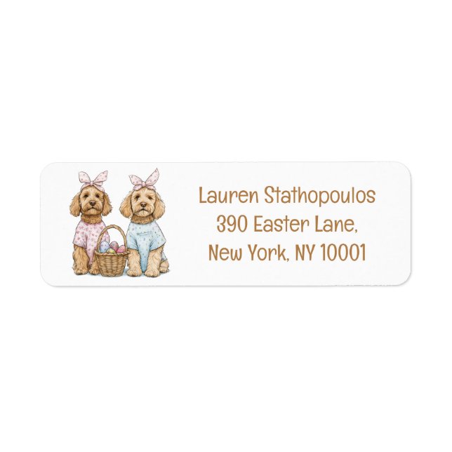 Frohe Ostern Goldendoodle Hunde (Vorne)