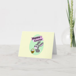 Frohe Ostern! Gray Bunny Feiertagskarte