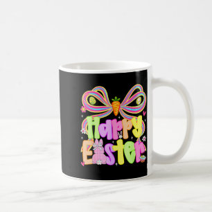 Frohe Ostern Groovy Retro Gingham Hase Karo Mädche Kaffeetasse