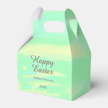 Frohe Ostern grün gelb pastell grau name jahr