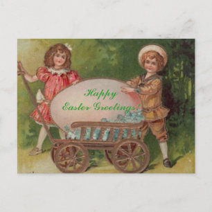 Frohe Ostern Grüße! Feiertagspostkarte