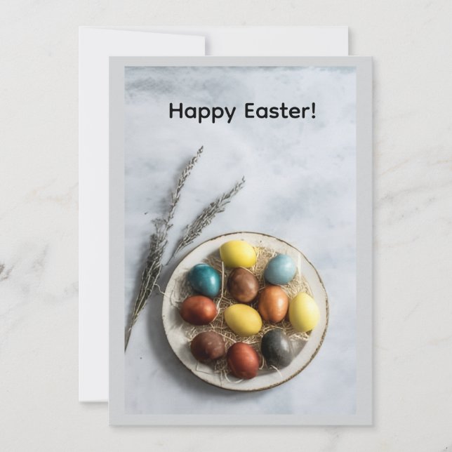 Frohe Ostern Grußkarte Feiertagskarte (Vorderseite)
