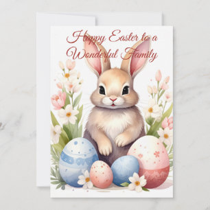 Frohe Ostern Grußkarte – Süser Osterhase Osterei Feiertagskarte