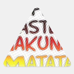 Frohe Ostern: Hakuna Matata Textart Design Dreieckiger Aufkleber