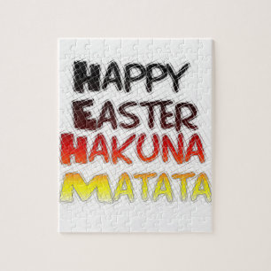 Frohe Ostern: Hakuna Matata Textartdesign Puzzle