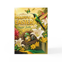 Frohe Ostern -Happi Iesta -Jamaikanische Karten im