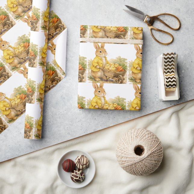 Frohe Ostern Häschen Baby Shower Geschenkpapier (Kunsthandwerk)