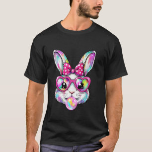 Frohe Ostern Hase Coquette Schleife Pinselstrich O T-Shirt