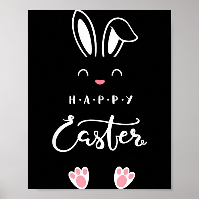 Frohe Ostern Hase Frühling Ostern Ei Ostern Männer Poster (Vorne)