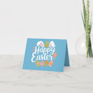 Frohe Ostern Hase Kaninchen Ei Feiertag Karte