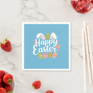 Frohe Ostern Hase Kaninchen Ei Feiertag Serviette
