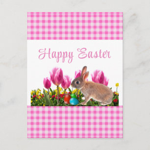 Frohe Ostern Hase Kaninchen Feiertag Postkarte