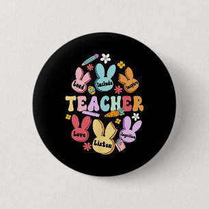 Frohe Ostern Hase Lehrer Liebe Führen Einschließen Button