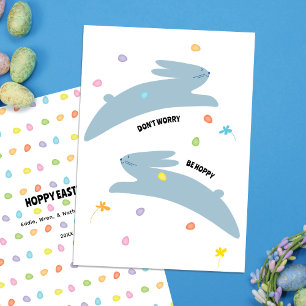 Frohe Ostern Hase Moderne Minimalistische Ostern Feiertagskarte