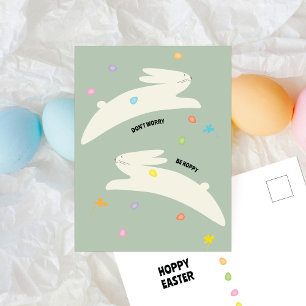 Frohe Ostern Hase Moderne Minimalistische Ostern Feiertagspostkarte