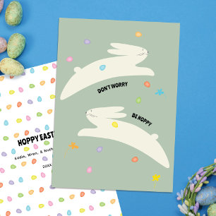 Frohe Ostern Hase   Modernes minimalistisches Oste Feiertagskarte