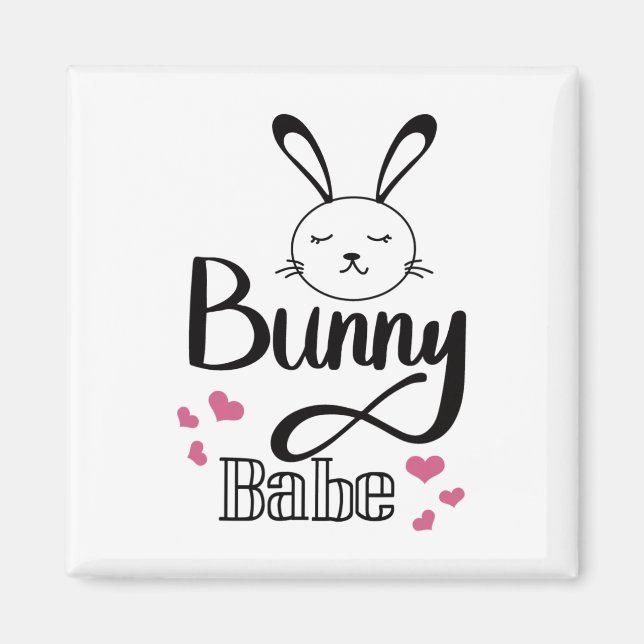 Frohe Ostern, Hase Sei  Magnet (Vorne)
