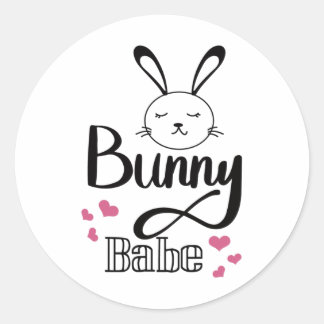 Frohe Ostern, Hase Sei  Runder Aufkleber