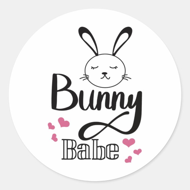 Frohe Ostern, Hase Sei  Runder Aufkleber (Vorderseite)