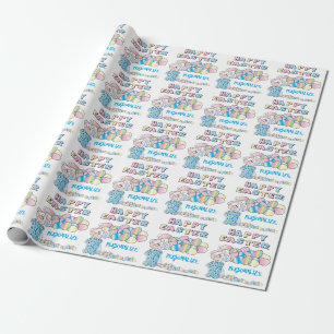Frohe Ostern Hase und Eier - Geschenkpapier