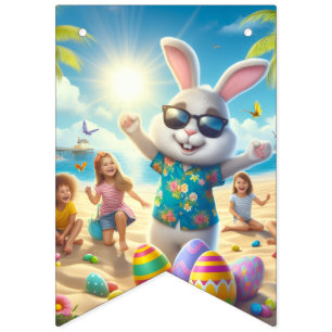 Frohe Ostern!! Hase und Text Wimpelkette