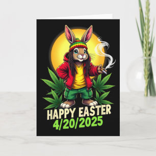 Frohe Ostern Hase Unkraut Karte