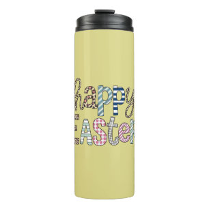 Frohe Ostern Hübsche Florale Hasen Frühling Leopar Thermosbecher