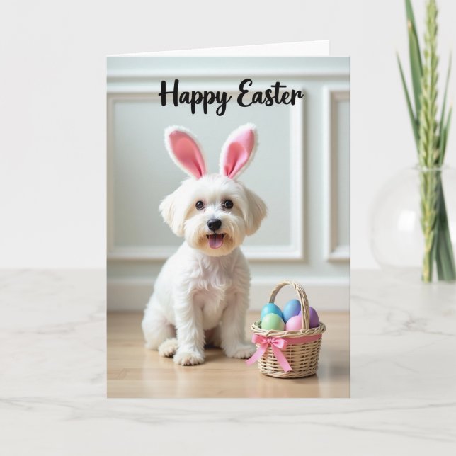 Frohe Ostern Hunde Musterkarte Karte (Vorderseite)
