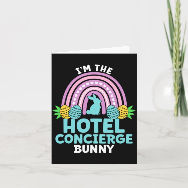Frohe Ostern ich bin das Hotel-Concierge-Eichhörnc Karte (Vorderseite)
