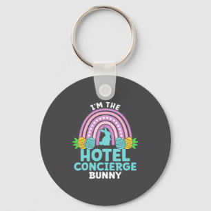 Frohe Ostern, ich bin das Hotel-Concierge-Kaninche Schlüsselanhänger