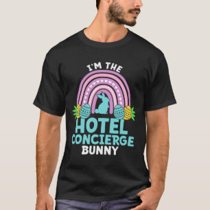 Frohe Ostern ich bin das Hotel Concierge Kaninchen T-Shirt
