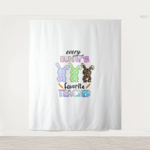Frohe Ostern Jeder Bunny ist Lieblings-Lehrer Rabb Wandteppich