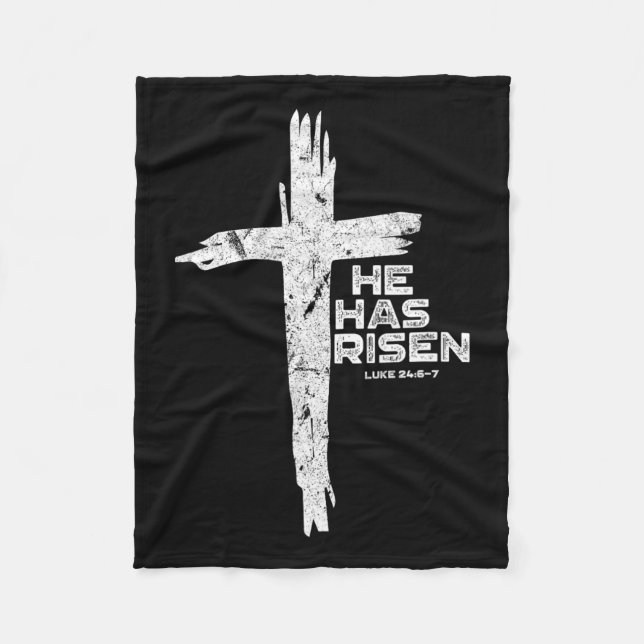 Frohe Ostern Jesus hat er die religiösen Christen Fleecedecke (Vorderseite)
