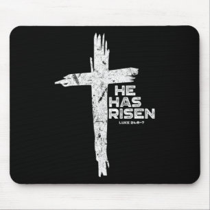 Frohe Ostern Jesus hat er die religiösen Christen Mousepad