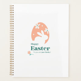Frohe Ostern – Kaninchen & Ei Florales Design Planer