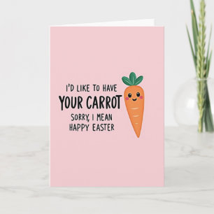 Frohe Ostern Karotte Entschuldigungskarte Karte