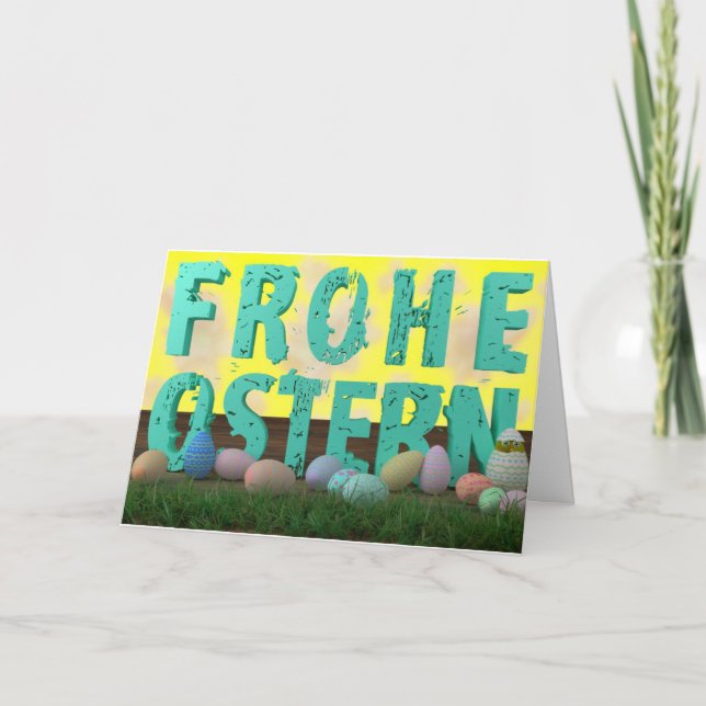 Frohe Ostern Karte (Vorderseite)