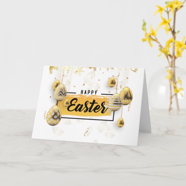 Frohe Ostern Karte (Gelbe Blume)
