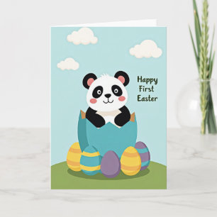 Frohe Ostern Karte mit geknacktem Ei