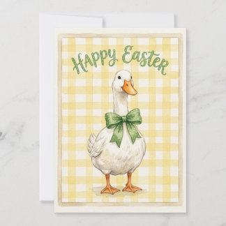 Frohe Ostern Karte mit weißer Ente