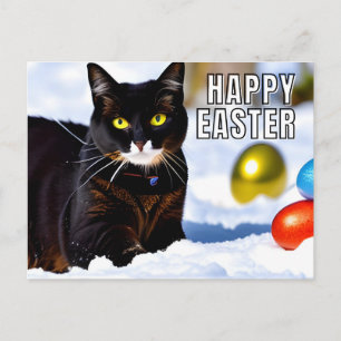 Frohe Ostern Katze Postkarte