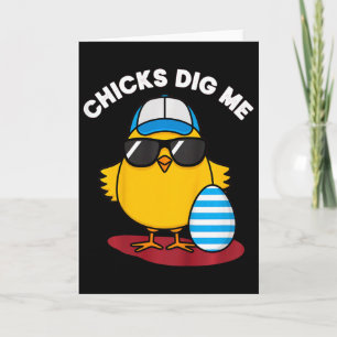 Frohe Ostern Kinder Jungen Kleinkind Küken Graben Karte